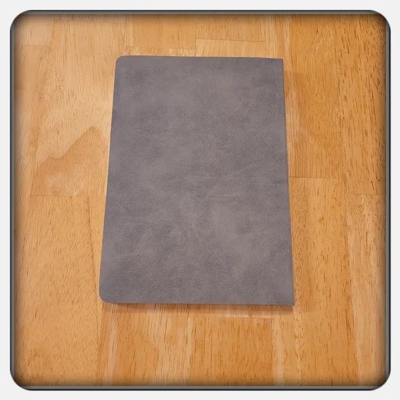 NWOT Grey Suede Leather Journal - Picture 3 of 5